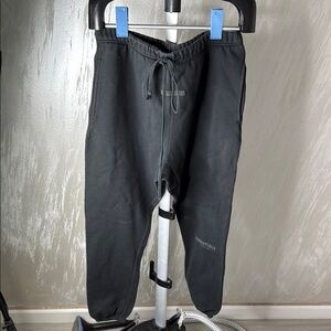 Essentials Black Joggers with Cuffed Ankles and Elastic Waistband XL